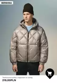 Bershka gazetka tydzień 43 Strona 3: Techniczna kurtka z kapturem w romby Bershka €219,00