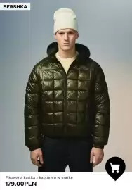Bershka gazetka tydzień 43 Strona 6: Pikowana kurtka z kapturem w kratkę Bershka €179,00
