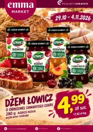 EMMA market gazetka | Market Strona 1: Dżem truskawkowy o obniżonej zawartości cukru Łowicz €4,99