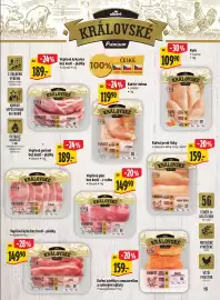 Albert leták | Supermarket Strana 15: Vepřová krkovice bez kosti plátky €189,00, Kuře chlazené 1kg €109,90