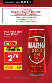 Biedronka gazetka | Alkohole Strona 6: Piwo Warka €2,79
