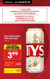 Biedronka gazetka | Alkohole Strona 7: Piwo Tyskie Białe €3,99