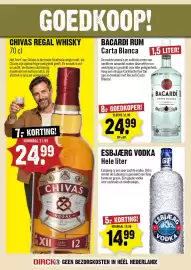 Dirck 3 folder week 44 Pagina 6: Bacardi rum Carta Blanca €24,99, Esbjærg vodka €14,99