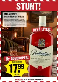 Dirck 3 folder week 44 Pagina 7: STUNT! BALLANTINE'S Blended Scotch Whisky Ballantine's brengt meer dan 40 malt- en