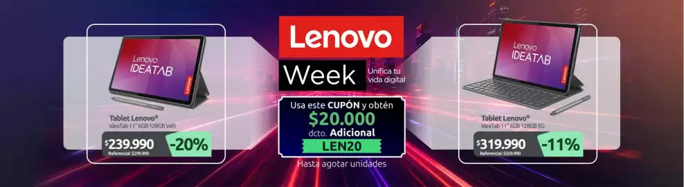 Catálogo PC Factory Página 3: Lenovo - tablet €319.990,00
