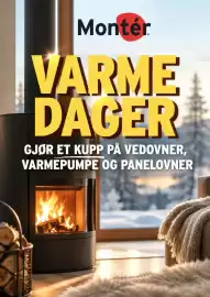 Montér kundeavis uke 44 Side 1: Montér VARME DAGER GJØR ET KUPP PÅ VEDOVNER, VARMEPUMPE OG PANELOVNER