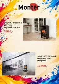 Montér kundeavis uke 44 Side 2: Montér Asgård 3 peisovn 6 W med vedoppbevaring 5.990,- Jøtul F 163 vedovn i støpejern med