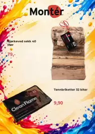 Montér kundeavis uke 44 Side 5: Montér Bjørkeved sekk 40 liter 7.9,- Я 32 Clean Flame Opptenningsbriketter Til fyring i peis