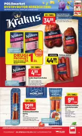 Polomarket gazetka tydzień 44 Strona 15: Szynka eksportowa Krakus €4,99, Kiełbasa podwawelska Morliny €12,99