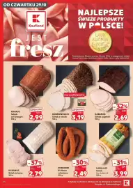 Kaufland gazetka tydzień 44 Strona 26: Schab bez dodatku E Lukullus €3,99, Kiełbasa schabowa Koniarek €2,49