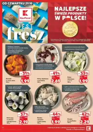 Kaufland gazetka tydzień 44 Strona 28: Śledziki w sosie salsa €1,99, Filety śledziowe z żurawiną €2,69