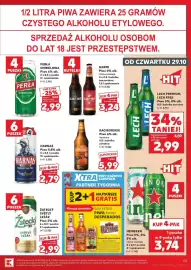 Kaufland gazetka tydzień 44 Strona 55: Piwo Lech Premium €2,99, Piwo Perła Chmielowa 4-pak €2,99