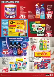 Kaufland gazetka tydzień 44 Strona 58: Ręcznik papierowy Maxi Turbo Velvet €14,99, Płyn do płukania Perwoll Renew €18,99