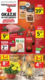 Intermarche gazetka tydzień 44 Strona 1: Coca-Cola €5,99, Kawa ziarnista PRIMA €39,99