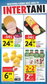 Intermarche gazetka tydzień 44 Strona 42: Jogurt pitny Kefir jogurtowy ACTIVIA €2,50, Ser Salami MLEKOVITA €24,99