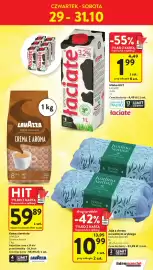 Intermarche gazetka tydzień 44 Strona 7: Jaja z chowu na wolnym wybiegu KOTLINA NATURY €10,99, Kawa ziarnista LAVAZZA €59,89