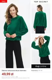 Top Secret gazetka Strona 2: Zielona welurowa bluza damska Top Secret €49,99