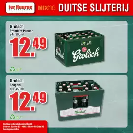 Ter Huurne Holland Markt folder Pagina 12: Grolsch Premium Pilsner €12,49, Grolsch Beugels €12,49