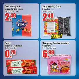 Ter Huurne Holland Markt folder Pagina 4: Poult Tartelletes €0,79, Samyang Buldak Noedels €6,99