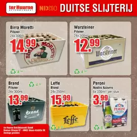 Ter Huurne Holland Markt folder Pagina 5: Birra Moretti Pilsner €14,99, Warsteiner Pilsner €12,99