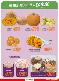 Folleto Mega Soriana Página 2: Bouquet cempasúchil €89,90, Pan de muerto relleno individual €30,90