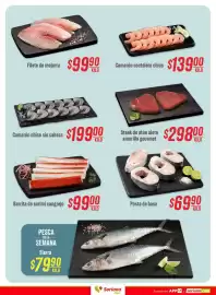Folleto Mega Soriana Página 6: Steak de atún aleta amarilla gourmet €29.800,00, Posta de basa €69,90