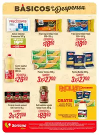 Folleto Mega Soriana Página 7: Barilla Pastas €2.700,00, Valley Foods café soluble regular €89,90