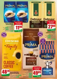 Dino gazetka tydzień 44 Strona 14: Kawa mielona Prima Finezja €11,99, Kawa ziarnista Prima €49,85