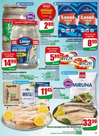 Dino gazetka tydzień 44 Strona 29: Filety śledziowe wiejskie Lisner €14,99, Łosoś wędzony plastrowany Suempol €8,99