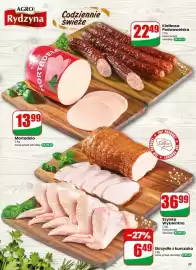 Dino gazetka tydzień 44 Strona 33: Kiełbasa Podwawelska €22,49, Mortadela €13,99