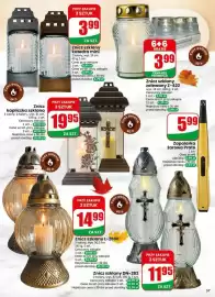 Dino gazetka tydzień 44 Strona 57: Znicz szklany katedra mini €3,99, Zapalarka żarowa Prato €5,99