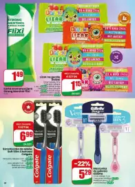 Dino gazetka tydzień 44 Strona 68: Szczoteczka do zębów Soft Slim Charcoal Colgate €6,99, Maszynka do golenia Gillette €5,29