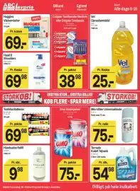 ABC Lavpris tilbudsavis uge 44 Side 4: Tornado Kulørt Tøjvask €54,98, Huggies Vådservietter €69,00
