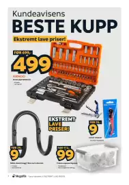 Megaflis kundeavis Side 2: Kelner vinåpner €9,00, Millex classic knagg 1 liten sort universal €9,00