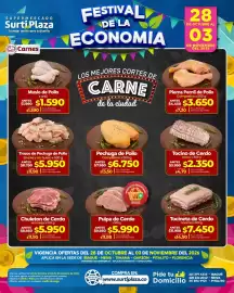 Catálogo Supermercados Surtiplaza semana 44 Página 2: Muslo de Pollo €1.590,00, Chuleton de Cerdo €5.950,00