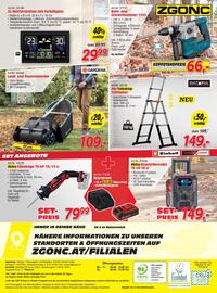 Zgonc Flugblatt Seite 24: XL-Wetterstation mit Farbdisplay €29,99, Akku-Säbelsäge TE-AP 18/13 Li €79,99