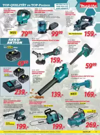 Zgonc Flugblatt Seite 11: Akku-Kettensäge LXT DUC357ZX2 Solo €199,00, Doppel-Starterset €239,00