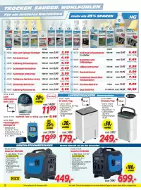Zgonc Flugblatt Seite 22: BE COOL Dehumidifier €249,00, Inverter SG3500i €699,00