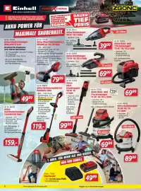 Zgonc Flugblatt Seite 4: Akku-Fensterreiniger BRILLIANTO Solo €49,99, Akku-Handsauger TE-HV 18/06 Li Solo €69,99