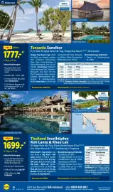 Lidl Reisen Prospekt Seite 10: Tansania Sansibar €1.777,00, Thailand Inselhüpfen Koh Lanta & Khao Lak €1.699,00