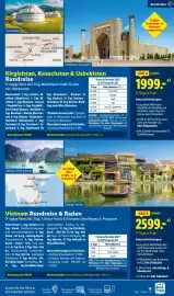 Lidl Reisen Prospekt Seite 19: Vietnam Rundreise & Baden €2.599,00, Kirgisistan, Kasachstan & Usbekistan Rundreise €1.999,00