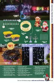 ALDI catalogue week 45 Page 13: Santa and Reindeer €19,99, Casa LED Cherry Blossom Lights €12,99
