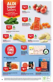 ALDI catalogue week 45 Page 18: Farm Foods Extra Lean Beef Burgers €8,99, Bruemar Pork Porterhouse Steaks €7,49