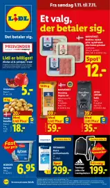 Lidl tilbudsavis uge 45 Side 1: Granatæble €5,00, MILBONA Hytteost €6,95