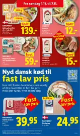 Lidl tilbudsavis uge 45 Side 3: MADVÆRKET Flæskesteg €24,95, CULINEA Andelår €12,00