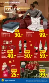 Lidl tilbudsavis uge 45 Side 30: LIVARNO Gavepose €25,00, LIVARNO HOME Sæt med nissedørsdekorationer €40,00