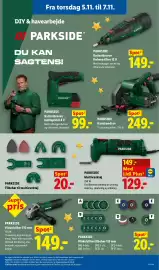 Lidl tilbudsavis uge 45 Side 31: Parkside Multiværktøj €129,00, Parkside Vinkelslibertilbehør 115 mm €20,00