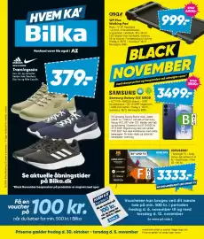 Bilka tilbudsavis uge 44 Side 1: Philips 55" UHD TV €3.333,00, Adidas Skechers Træningssko €379,00