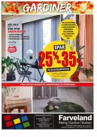 Farveland tilbudsavis Side 3: GARDINER MÅL SELV ELLER RING EFTER GARDIN-BUSSEN * GRATIS OPMÅLING * PROFESSIONEL VEJLEDNING *