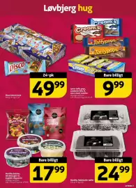 Løvbjerg tilbudsavis uge 44 Side 5: Nordthy bolcher, lakridskugler el. engelsk vingummi €17,99, Disco Biscuit bars €49,99